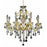 Elegant Lighting 2015D26G-SS 26 D x 23 in. St. Francis Collection Hanging Fixture - Swarovski Elements&#44; Gold