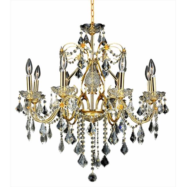 Elegant Lighting 2015D26G-SS 26 D x 23 in. St. Francis Collection Hanging Fixture - Swarovski Elements&#44; Gold