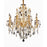 Elegant Lighting 2015D28G-EC 28 D x 28 in. St. Francis Collection Hanging Fixture - Elegant Cut&#44; Gold