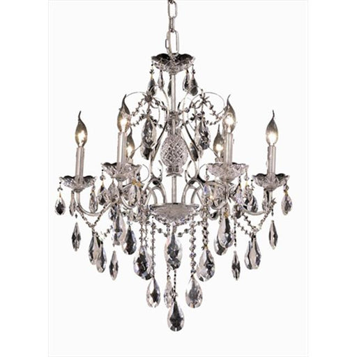 Elegant Lighting 2016D24C-EC 24 D x 21 in. St. Francis Collection Hanging Fixture - Elegant Cut&#44; Chrome