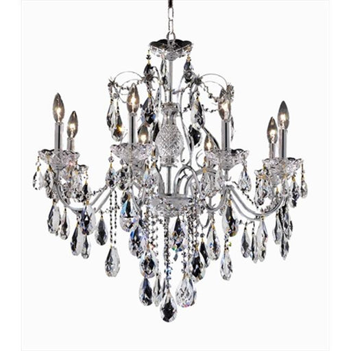Elegant Lighting 2016D26C-EC 26 D x 23 in. St. Francis Collection Hanging Fixture - Elegant Cut&#44; Chrome