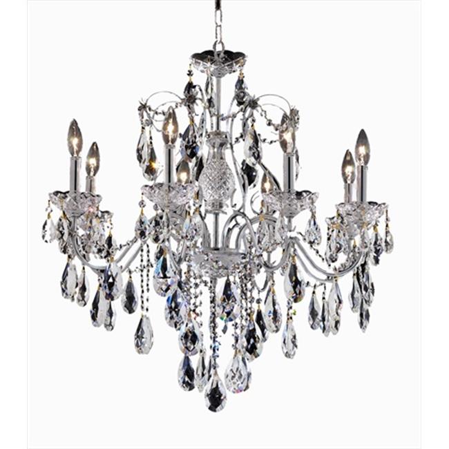 Elegant Lighting 2016D26C-EC 26 D x 23 in. St. Francis Collection Hanging Fixture - Elegant Cut&#44; Chrome