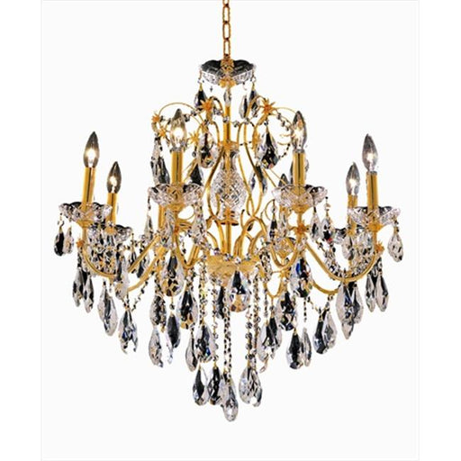 Elegant Lighting 2016D26G-RC 26 D x 23 in. St. Francis Collection Hanging Fixture - Royal Cut&#44; Gold