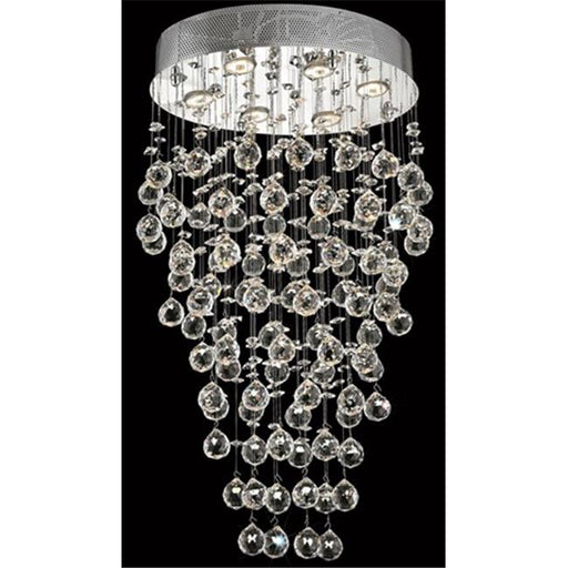 Elegant Lighting 2022D20C-SS 20 L x 14 W x 30 H in. Galaxy Collection Hanging Fixture - Swarovski Elements&#44; Chrome Finish