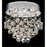 Elegant Lighting 2022F16C-EC 16 L x 11.5 W x 13 H in. Galaxy Collection Flush Mount - Elegant Cut&#44; Chrome Finish