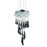 Elegant Lighting 2028D26C-GLB-RC 16 Dia. x 26 H in. Comet Collection Hanging Fixture Black Prism Drops - Royal Cut&#44; Chrome Finish