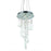 Elegant Lighting 2028D26C-GLW-RC 16 Dia. x 26 H in. Comet Collection Hanging Fixture White Prism Drops - Royal Cut&#44; Chrome Finish