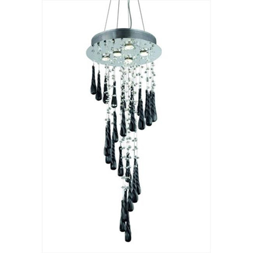 Elegant Lighting 2028G36C-GLB-RC 16 Dia. x 36 H in. Comet Collection Large Hanging Fixture White Prism Drops - Royal Cut&#44; Chrome Finish