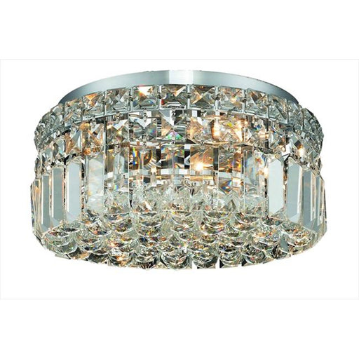Elegant Lighting 2030F12C-SA 12 Dia. x 5.5 H in. Maxim Collection Flush Mount - Spectra Swarovski&#44; Chrome Finish