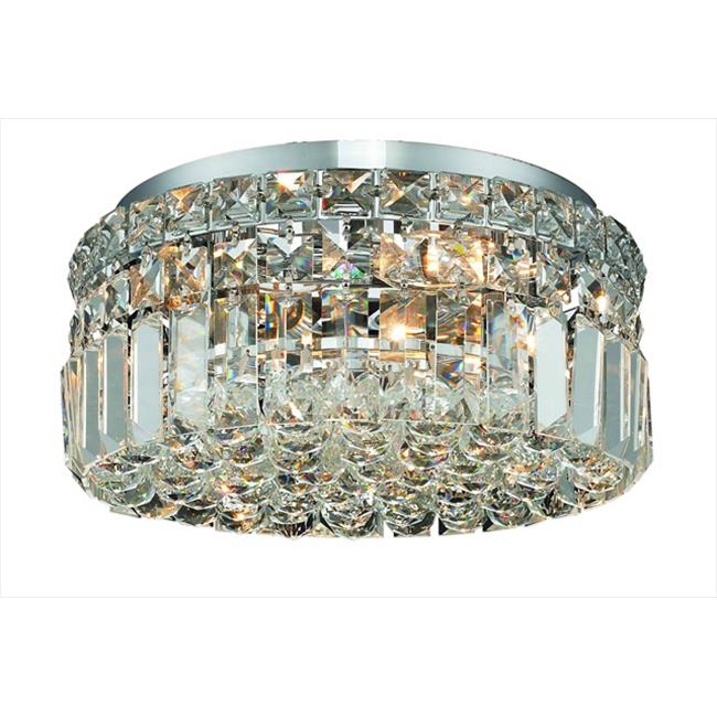 Elegant Lighting 2030F12C-SS 12 Dia. x 5.5 H in. Maxim Collection Flush Mount - Swarovski Elements&#44; Chrome Finish