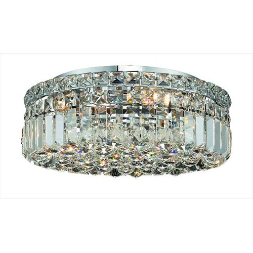 Elegant Lighting 2030F16C-SS 16 Dia. x 5.5 H in. Maxim Collection Flush Mount - Swarovski Elements&#44; Chrome Finish