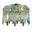 Elegant Lighting 2031F12C-EC 12 Dia. x 5.5 H in. Maxim Collection Flush Mount - Elegant Cut&#44; Chrome Finish
