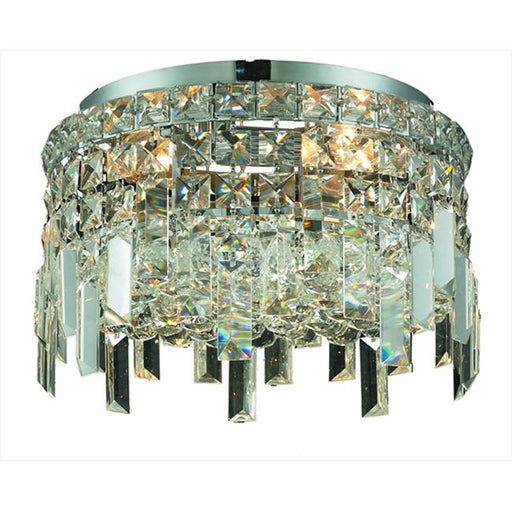Elegant Lighting 2031F12C-SA 12 Dia. x 5.5 H in. Maxim Collection Flush Mount - Spectra Swarovski&#44; Chrome Finish