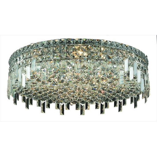 Elegant Lighting 2031F24C-SS 24 Dia. x 5.5 H in. Maxim Collection Flush Mount - Swarovski Elements&#44; Chrome Finish