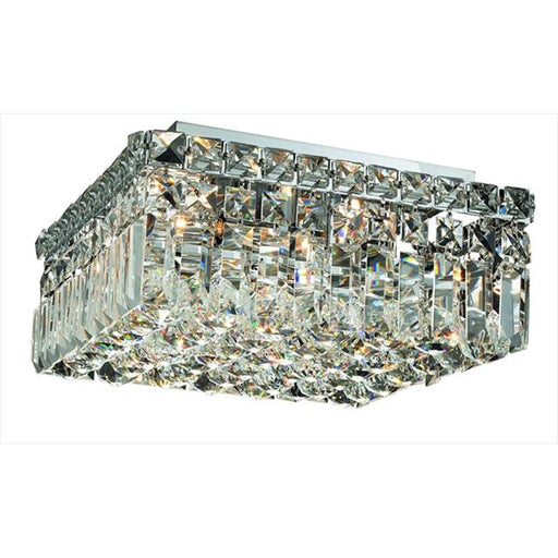 Elegant Lighting 2032F12C-SS 12 L x 12 W x 5.5 H in. Maxim Collection Flush Mount - Swarovski Elements&#44; Chrome Finish