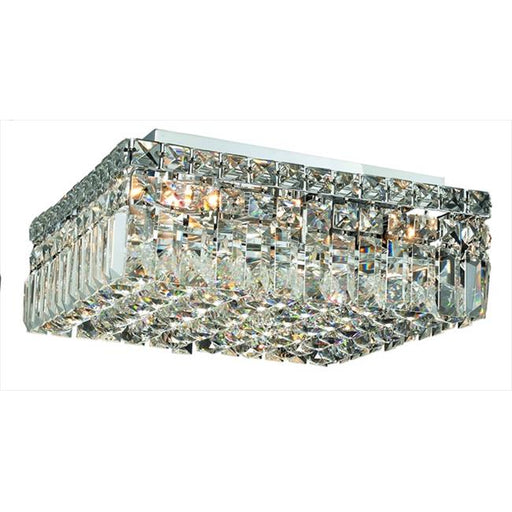 Elegant Lighting 2032F14C-SS 14 L x 14 W x 5.5 H in. Maxim Collection Flush Mount - Swarovski Elements&#44; Chrome Finish