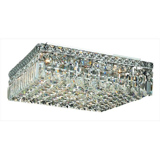 Elegant Lighting 2032F16C-RC 16 L x 16 W x 5.5 H in. Maxim Collection Flush Mount - Royal Cut&#44; Chrome Finish