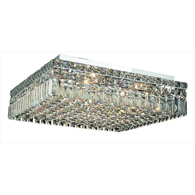 Elegant Lighting 2032F20C-SS 20 L x 20 W x 5.5 H in. Maxim Collection Flush Mount - Swarovski Elements&#44; Chrome Finish