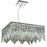 Elegant Lighting 2033D24C-EC 24 L x 24 W x 7.5 H in. Maxim Collection Hanging Fixture - Elegant Cut&#44; Chrome Finish