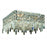 Elegant Lighting 2033F12C-EC 12 L x 12 W x 5.5 H in. Maxim Collection Flush Mount - Elegant Cut&#44; Chrome Finish