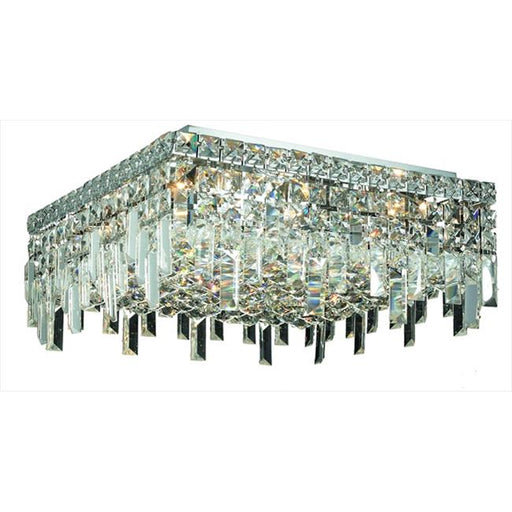 Elegant Lighting 2033F16C-SS 16 L x 16 W x 5.5 H in. Maxim Collection Flush Mount - Swarovski Elements&#44; Chrome Finish