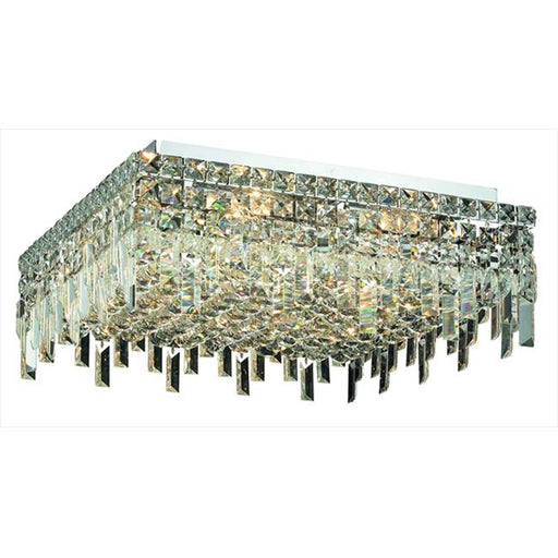 Elegant Lighting 2033F20C-RC 20 L x 20 W x 5.5 H in. Maxim Collection Flush Mount - Royal Cut&#44; Chrome Finish