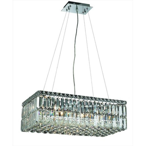 Elegant Lighting 2034D24C-SS 24 L x 12 W x 7.5 H in. Maxim Collection Hanging Fixture - Swarovski Elements&#44; Chrome Finish
