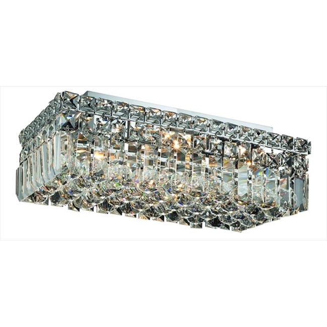 Elegant Lighting 2034F16C-RC 16 L x 8 W x 5 H in. Maxim Collection Flush Mount - Royal Cut&#44; Chrome Finish