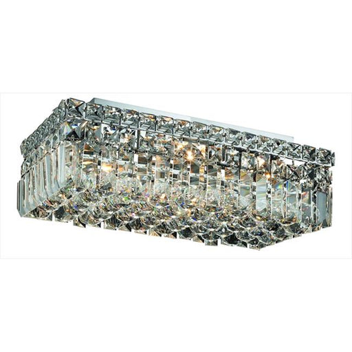 Elegant Lighting 2034F16C-SS 16 L x 8 W x 5 H in. Maxim Collection Flush Mount - Swarovski Elements&#44; Chrome Finish