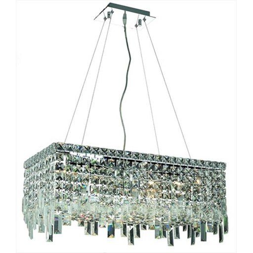 Elegant Lighting 2035D24C-SS 24 L x 12 W x 10.5 H in. Maxim Collection Hanging Fixture - Swarovski Elements&#44; Chrome Finish
