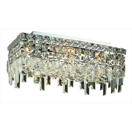 Elegant Lighting 2035F16C-RC 16 L x 8 W x 7 H in. Maxim Collection Flush Mount - Royal Cut&#44; Chrome Finish
