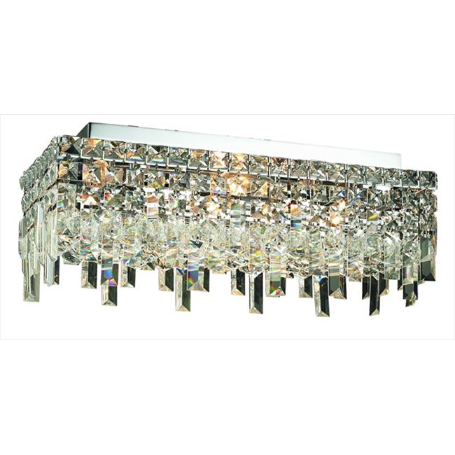 Elegant Lighting 2035F20C-RC 20 L x 10 W x 7 H in. Maxim Collection Flush Mount - Royal Cut&#44; Chrome Finish