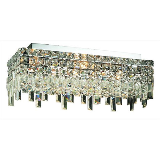 Elegant Lighting 2035F20C-SS 20 L x 10 W x 7 H in. Maxim Collection Flush Mount - Swarovski Elements&#44; Chrome Finish
