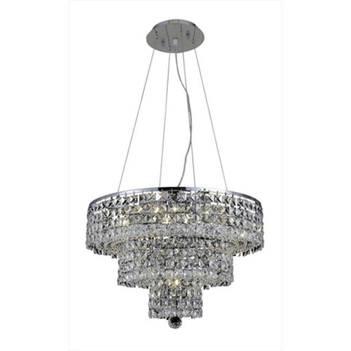 Elegant Lighting 2037D20C-SS 20 W x 16 H in. Maxim Collection Hanging Fixture - Swarovski Elements&#44; Chrome Finish