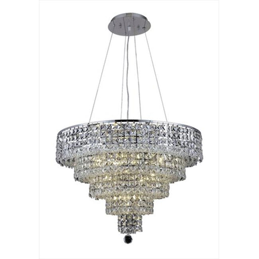 Elegant Lighting 2037D26C-SS 26 W x 20 H in. Maxim Collection Hanging Fixture - Swarovski Elements&#44; Chrome Finish