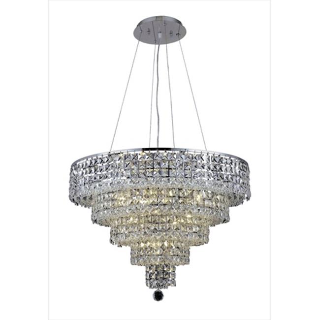 Elegant Lighting 2037D26C-SS 26 W x 20 H in. Maxim Collection Hanging Fixture - Swarovski Elements&#44; Chrome Finish