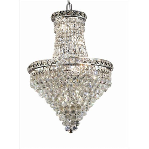 Elegant Lighting 2527D18C-SS 18 Dia. x 27 H in. Tranquil Collection Hanging Fixture - Swarovski Elements&#44; Chrome Finish