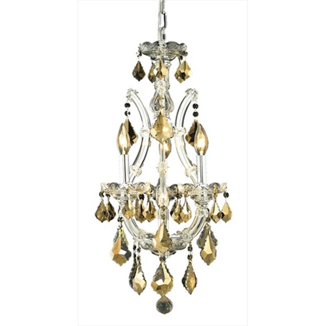 Elegant Lighting 2800D12C-GT-SS 12 Dia. x 22 H in. Maria Theresa Collection Hanging Fixture - Swarovski Elements&#44; Chrome Finish