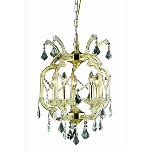 Elegant Lighting 2800D15G-RC 15.5 Dia. x 23 H in. Maria Theresa Collection Hanging Fixture - Royal Cut&#44; Gold Finish