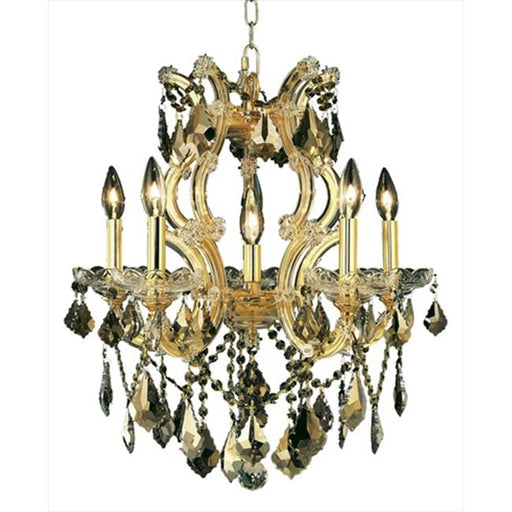 Elegant Lighting 2800D20G-GT-RC 20 Dia. x 25 H in. Maria Theresa Collection Hanging Fixture - Royal Cut&#44; Gold Finish