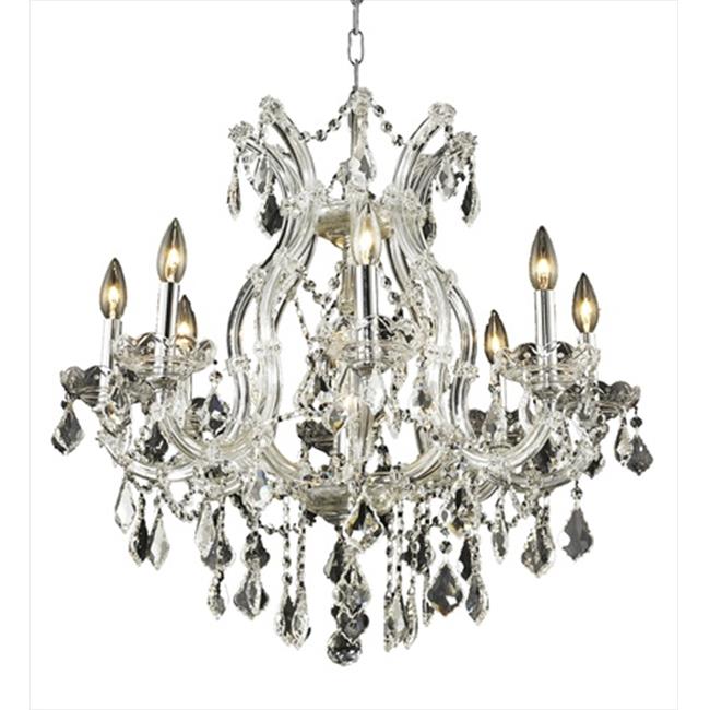 Elegant Lighting 2800D26C-RC 26 Dia. x 26 H in. Maria Theresa Collection Hanging Fixture - Royal Cut&#44; Chrome Finish