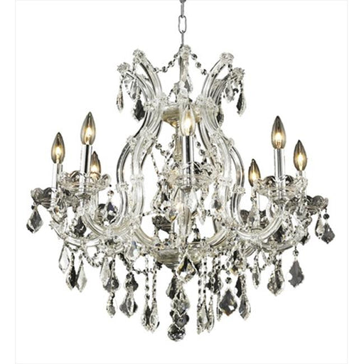 Elegant Lighting 2800D26C-SS 26 Dia. x 26 H in. Maria Theresa Collection Hanging Fixture - Swarovski Elements&#44; Chrome Finish