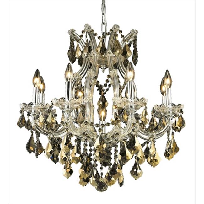 Elegant Lighting 2800D26C-GT-SS 26 Dia. x 26 H in. Maria Theresa Collection Hanging Fixture - Swarovski Elements&#44; Chrome Finish