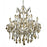 Elegant Lighting 2800D27C-GT-RC 27 Dia. x 26 H in. Maria Theresa Collection Hanging Fixture - Royal Cut&#44; Chrome Finish