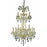 Elegant Lighting 2800G32G-SS 32 Dia. x 50 H in. Maria Theresa Collection Large Hanging Fixture - Swarovski Elements&#44; Gold Finish