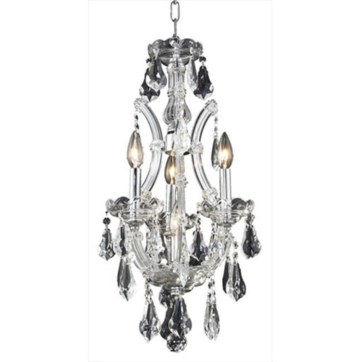 Elegant Lighting 2801D12C-RC 12 W x 22 H in. Maria Theresa Collection Hanging Fixture - Royal Cut&#44; Chrome Finish