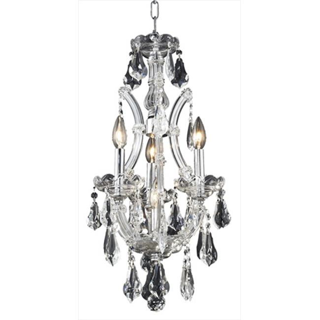 Elegant Lighting 2801D12C-RC 12 W x 22 H in. Maria Theresa Collection Hanging Fixture - Royal Cut&#44; Chrome Finish