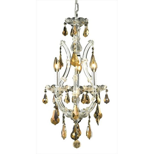 Elegant Lighting 2801D12C-GT-RC 12 W x 22 H in. Maria Theresa Collection Hanging Fixture - Royal Cut&#44; Chrome Finish