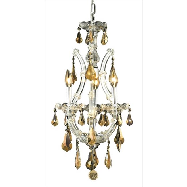 Elegant Lighting 2801D12C-GT-SS 12 W x 22 H in. Maria Theresa Collection Hanging Fixture - Swarovski Elements&#44; Chrome Finish