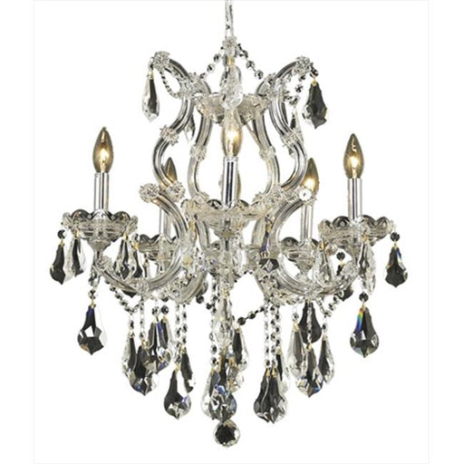 Elegant Lighting 2801D20C-RC 20 W x 25 H in. Maria Theresa Collection Hanging Fixture - Royal Cut&#44; Chrome Finish